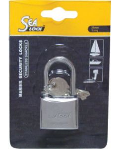 Marine Padlock, SeaLock, w/long shackle, 63/64'' (25mm)
