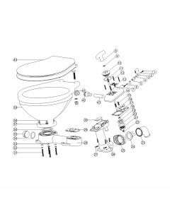 Kit E, Base to Bowl Mounting Kit for manual toilet LT-0 & LT-1