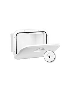 TOP LINE Storage Hatch w/Lock, White, 10-5/8 x 14-49/64''(270x375mm)