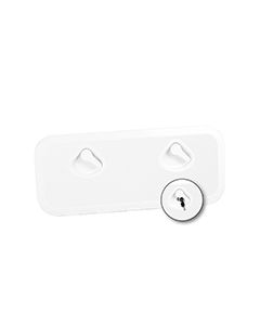 TOP LINE Hatch, w/Lock, White, 9-9/16 x 23-57/64''(243x607mm)