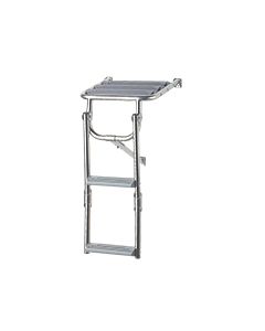 Platform Ladder,Inox 316, 2 Plastic Steps, L 23-5/8 x W12-51/64''(L600 x W325mm)