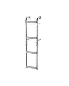Foldable Ladder for Nar. Transom, 2+2 steps, Inox 316, 90⁰, L32-56/64 x W8-30/64''(L835xW215mm)