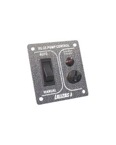 Pump switch ON-OFF-MON, w/ light, Inox 316, charcoal, 12/24V