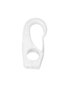 Snap Hook w/Eye Ø25/64 x 1-59/64''(10x49mm), f/Ø15/64''(6mm) Cord, Polyam. White