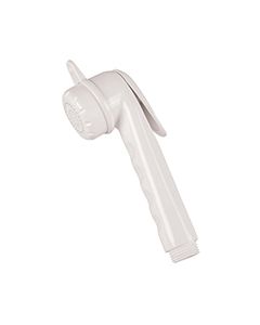 Shower Head, ABS, Long, 1/2'' Thread, w/o Hose, White