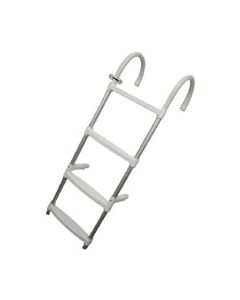 Ladder, 4 steps, Aluminium, L43-20/64 x W13-50/64'' (L1100xW350mm)