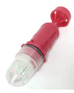 Flashing led light with photocell, Torpedo 8, white colour, 1 battery size D
