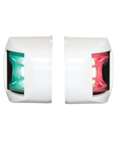 FOS LED 12 Starboard & Port Lights 112,5°, Side mounted, Set, with white housing
