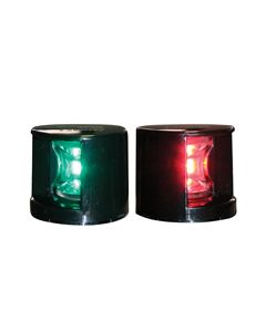 FOS LED 12 Starboard & Port Lights 112,5°, Deck mounted, Set, with black housing