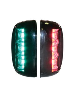 FOS LED 20 Starboard & Port Lights 112,5°, Set, with black housing