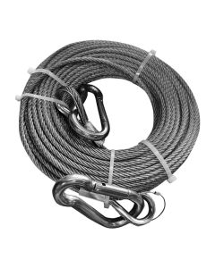 Lifeline, fireproof with hook, 13/64'' x 98,42ft (5mmx30m),SOLAS/MED