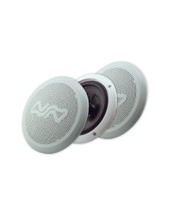 Two-way Speakers, 100W, 6 1/2'', Non-magnetic,w/Clip-on Cover, White, Set
