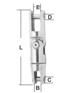 Double Anchor Chain Connection, Inox 316, for Chain 3/8 & 1/2 '' (10 & 12mm)