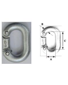 Chain Connector, Galvanized, Diam. 1/4 '' (6mm)