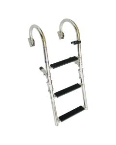 Foldable Ladder for Gunwale, 2+2 Steps, Inox 316, 180°, L35 3/4 '' x W9 7/8 '' (L908mm x W250mm)