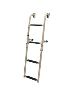 Foldable Ladder for Transom, 1+2 steps, Inox 316, 90⁰, L23-30/64xW10-8/64''(L596xW257mm)