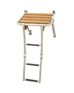 Platform w/ folding ladder, 17-23/32 x 15-23/64''(450x390mm), Inox 316
